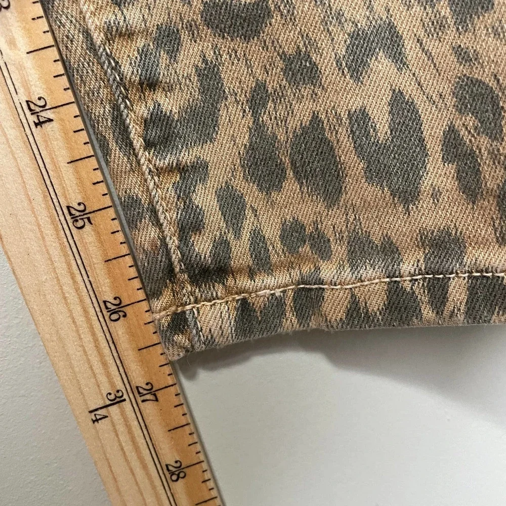 Current/Elliot Stiletto Camel Leopard Skinny Jeans Printed 29 - Picture 10 of 11